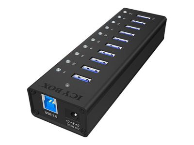 ICY BOX 10-port hub IB-AC6110 - with USB Type-A port and 1x charging port_2