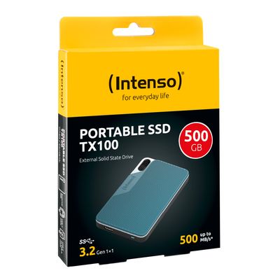 Intenso External SSD TX100 - 500 GB - USB 3.2 - Grey/Blue_4