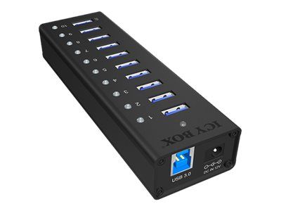 ICY BOX 10-port hub IB-AC6110 - with USB Type-A port and 1x charging port_4