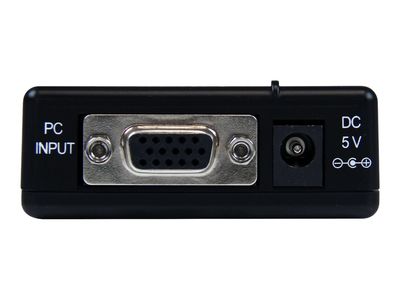 StarTech.com High Resolution VGA to Composite (RCA) or S-Video Converter - PC to TV Video Adapter - 1600x1200 RGB to TV (VGA2VID) - video converter - black_2