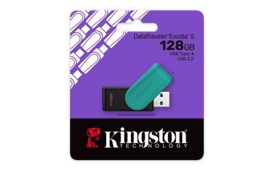 Kingston Technology DataTraveler 128GB Portable USB 3.2 Gen 1 Exodia S (Black/Turquoise)_3