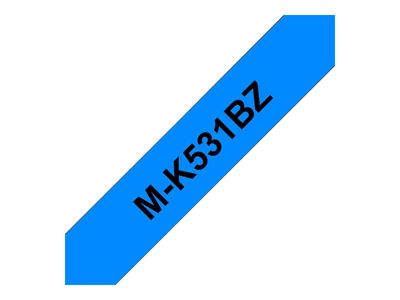Brother M-K531BZ - nicht-laminiertes Schriftband - 1 Kassette(n) - Rolle (1,2 cm x 8 m)_1