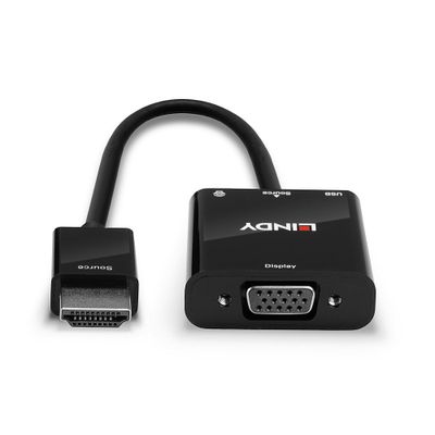 Lindy 38285 Videokabel-Adapter 0,1 m HDMI Typ A (Standard) VGA (D-Sub) Schwarz_4