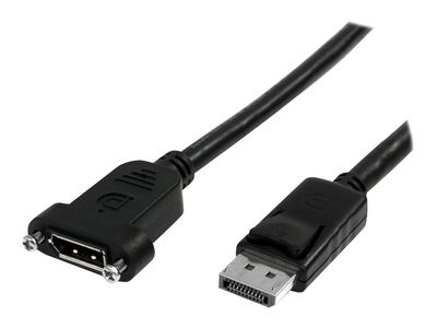 StarTech.com 3 ft / 91 cm 20 pin DP DisplayPort Extension Panel Mount Cable - DisplayPort to DisplayPort - Male to Female (DPPNLFM3PW) - DisplayPort-Kabel - 91 cm_thumb
