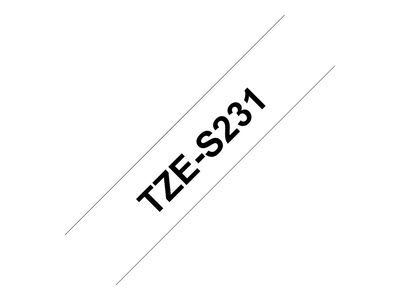 Brother laminated tape TZe-S231 - Black on white_thumb