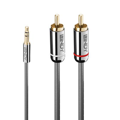 Lindy 35333 Audio-Kabel 1 m 3.5mm 2 x RCA Anthrazit_thumb