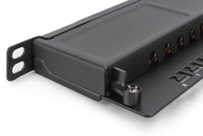 Digitus CAT 6A Slim Patch Panel, shielded, 8-port, 0.5 U, 10", black_5
