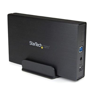 StarTech.com 3.5in Black Aluminum USB 3.0 External SATA III SSD / HDD Enclosure with UASP for SATA 6Gbps - 3.5" SATA Hard Drive Enclosure (S3510BMU33) - storage enclosure - SATA 6Gb/s - USB 3.0_1