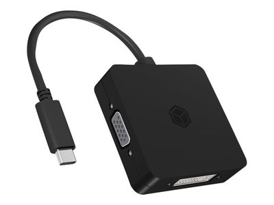 ICY BOX IB-DK1104-C - Videoadapter - DisplayPort / HDMI / DVI / VGA / USB - 15 cm_1