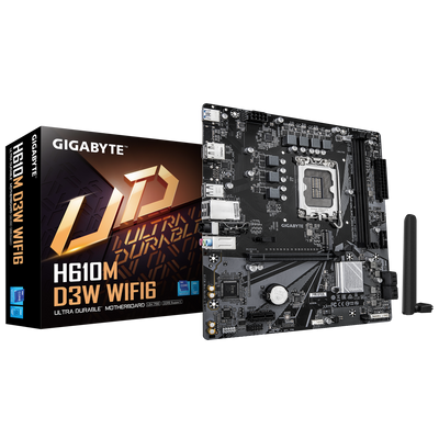 GIGABYTE Mainboard H610M D3W WIFI6 - Micro ATX - Socket LGA1700 - Intel H610_thumb