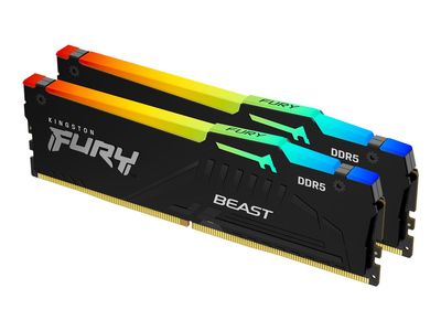 Kingston RAM FURY Beast RGB - 32 GB (2 x 16 GB Kit) - DDR5 5200 DIMM CL36_thumb