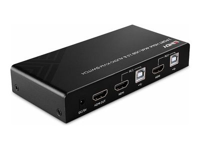 Lindy - KVM / audio / USB switch - HDMI 4K60, USB 2.0 - 2 ports_5
