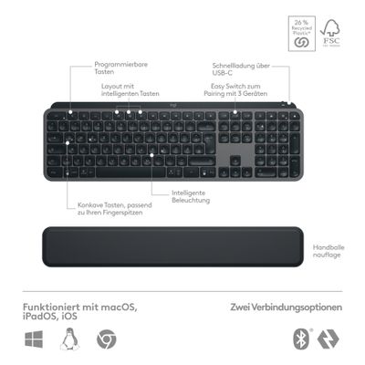 Logitech keyboard and mouse set MX Keys S Combo - Graphite_7