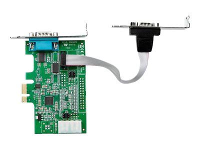 StarTech.com 2-port PCI Express RS232 Serial Adapter Card - PCIe Serial DB9 Controller Card 16950 UART - Low Profile - Windows macOS Linux (PEX2S953LP) - serial adapter - PCIe - RS-232 x 2_2