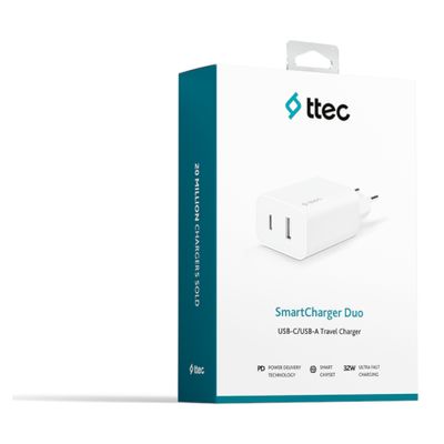 Ttec Ladegerät SmartCharger Duo PD USB-C/USB-A Travel - 32W_thumb