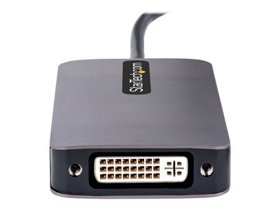 StarTech.com USB C Video Adapter, USB C to HDMI DVI VGA Adapter, Up to 4K 60Hz, Aluminum, Multiport Video Display Adapter for Laptops, Thunderbolt 3/4 Compatible, USB Type C Monitor Adapter - USB C Travel Adapter (118-USBC-HDMI-VGADVI) - Dockingstation -_6