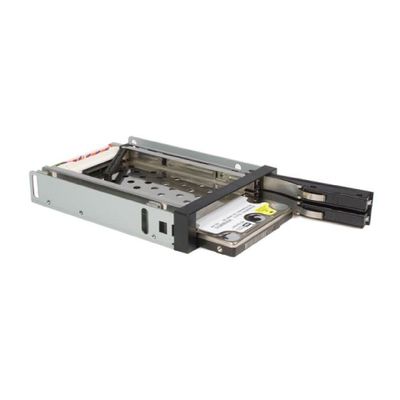 StarTech.com 2 Drive 2.5in Trayless Hot Swap SATA Mobile Rack Backplane - Dual Drive SATA Mobile Rack Enclosure for 3.5 HDD (HSB220SAT25B) - storage bay adapter_4