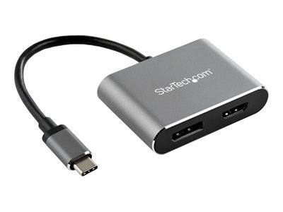 StarTech.com USB C Multiport Video Adapter - 4K 60Hz USB-C to HDMI 2.0 or DisplayPort 1.2 Monitor Adapter - USB Type-C 2-in-1 Display Converter HDMI/DP HBR2 HDR - Thunderbolt 3 Compatible - video interface converter - DisplayPort / HDMI - 20.5 m_thumb