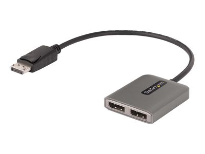 StarTech.com 2-Port DisplayPort MST Hub, Dual 4K 60Hz, DP to 2x DisplayPort Monitor Adapter, DP 1.4 Multi-Monitor Video Adapter w/ 1ft Built-in Cable, USB Powered, Windows Only - Multi Stream Transport Hub (MST14DP122DP) - Hub - 2 Anschlüsse_2