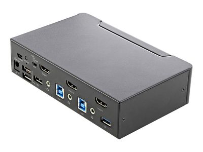 StarTech.com 2 Port HDMI KVM-Switch - Einzelmonitor 4K 60Hz Ultra HD HDR - HDMI 2.0 KVM Umschalter mit 2 Port USB-3.0-Hub (5 Gbit/s) und 4x USB 2.0-HID, Audio - Hotkey - TAA (SV231HU34K6) - KVM-/Audio-Switch - 2 Anschlüsse - an Rack montierbar - TAA-konfo_3
