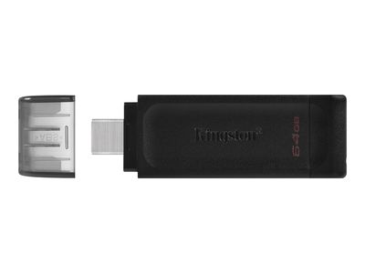 Kingston USB-Stick DataTraveler 70 - USB 3.2 Gen 1 (3.1 Gen 1) - 64 GB - Black_thumb