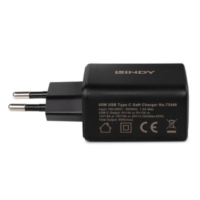 Lindy 73448 Ladegerät für Mobilgeräte Universal Schwarz AC Schnellladung Drinnen_3