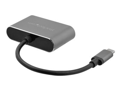 StarTech.com USB-C auf VGA und HDMI Adapter - Aluminium - USB-C Multiport Adapter - 4K 30Hz - Space Grey - Grau - integriertes Kabel - externer Videoadapter - IT6222 - Space-grau_3