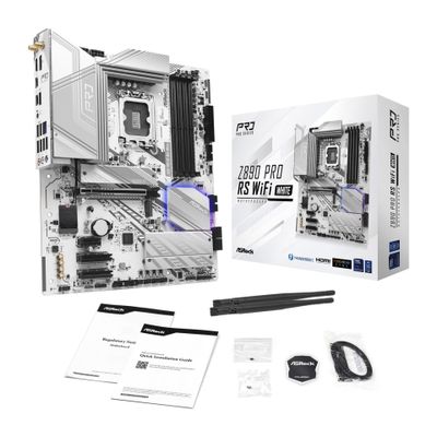 ASRock Mainboard Z890 Pro RS WiFi White - ATX - Socket LGA1851 - Intel Z890_4