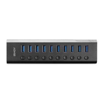 Lindy 43370 Schnittstellen-Hub USB 3.2 Gen 1 (3.1 Gen 1) Type-B 5000 Mbit/s Schwarz_thumb