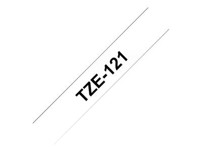 Brother laminated tape TZe-121 - Black on clear_1