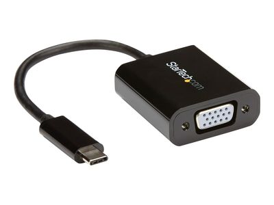 StarTech.com USB-C to VGA Adapter - Black - 1080p - Video Converter For Your MacBook Pro - USB C to VGA Display Dongle (CDP2VGA) - external video adapter - black_1
