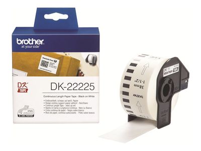 Brother continuous labels DK-22225 - Black on white_thumb