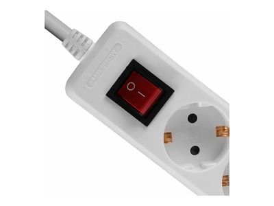 ZUB Lindy Schuko Power Strip 3-port White_4