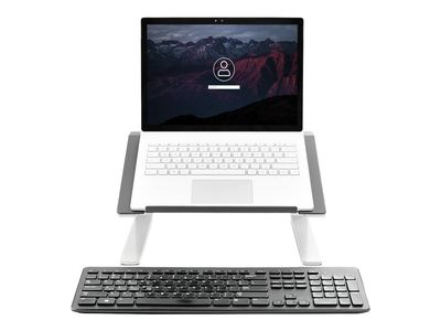 StarTech.com Adjustable Laptop Stand - Heavy Duty Steel & Aluminum - 3 Height Settings - Tilted - Ergonomic Laptop Riser for Desk (LTSTND) notebook stand_1
