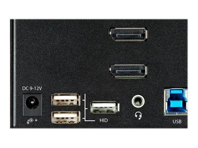 StarTech.com 2 Port DisplayPort KVM Switch - 4K 60 Hz UHD HDR - DP 1.2 KVM Umschalter mit USB 3.0 Hub mit 2 Anschlüssen (5 Gbit/s) und 4x USB 2.0 HID Anschlüssen, Audio - Hotkey - TAA (SV231TDPU34K) - KVM-/Audio-Switch - 2 Anschlüsse - TAA-konform_5