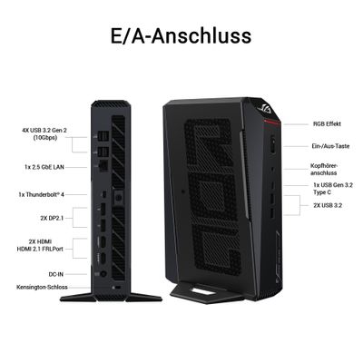 ASUS ROG NUC RNUC15JNK9X389A2 Intel Core Ultra 9 275HX 32 GB DDR5-SDRAM 1 TB SSD NVIDIA GeForce RTX 5070 Ti Windows 11 Home USFF Mini PC Black_thumb