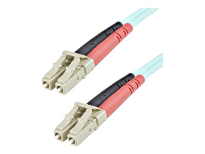 StarTech.com 1m (3ft) LC/UPC to LC/UPC OM3 Multimode Fiber Optic Cable, Full Duplex 50/125Âµm Zipcord Fiber Cable, 100G Networks, LOMMF/VCSEL,_1