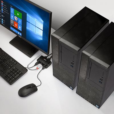 Lindy 42345 Tastatur/Video/Maus (KVM)-Switch Rack-Einbau Schwarz_4