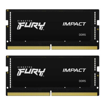 Kingston RAM FURY Impact Black - 64 GB (2 x 32 GB Kit) - DDR5 4800 SO-DIMM CL38_thumb