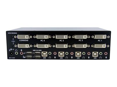 StarTech.com 4-Port Dual KVM Switch with Audio for DVI Computers - Built-in USB Hub (SV431DD2DUA) - KVM / audio / USB switch - 4 ports_3