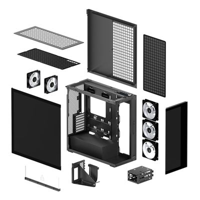 Case Arctic Xtender Vert.GPU  Black/Mirror Glass_9
