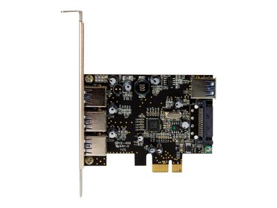 StarTech.com 4 Port PCI Express USB 3.0 Card - 3 External and 1 Internal - Native OS Support in Windows 8 and 7 - Standard and Low-Profile (PEXUSB3S42) - USB adapter - PCIe 2.0 - USB 3.0 x 4_3