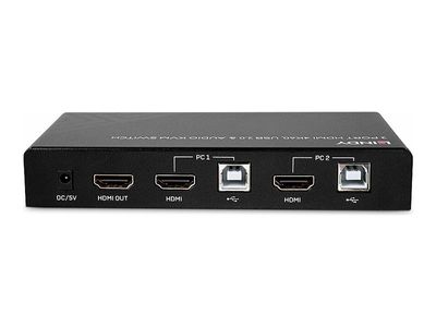 Lindy - KVM / audio / USB switch - HDMI 4K60, USB 2.0 - 2 ports_4