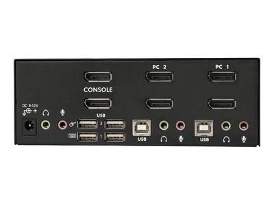 StarTech.com Dual Monitor DisplayPort KVM Switch - 2 Port - USB 2.0 Hub - Audio and Microphone - DP KVM Switch (SV231DPDDUA) - KVM / audio switch - 2 ports_4