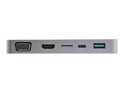 StarTech.com USB-C Multiport Adapter - USB-C auf 4K HDMI oder VGA mit 100W Power Delivery Pass-Through, 2-Port 10Gbit/s USB Hub, MicroSD, GbE - USB 3.1 Gen 2 Typ C Mini/Travel Dock (CDP2HVGUASPD) - Dockingstation - USB-C 3.1 Gen 2 / Thunderbolt 3 - VGA, H_8