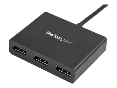StarTech.com Mini DisplayPort 1.2 auf DisplayPort MST Hub - Triple Head mDP/ DP Multi Stream Transport - DisplayPort Verteiler - Video-Verteiler - 3 Anschlüsse_3