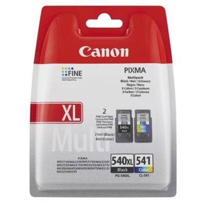 Canon Tintenbehälter PG-540XL / CL-541 - 2er Pack - Schwarz, Farbe (Cyan, Magenta, Gelb)_1