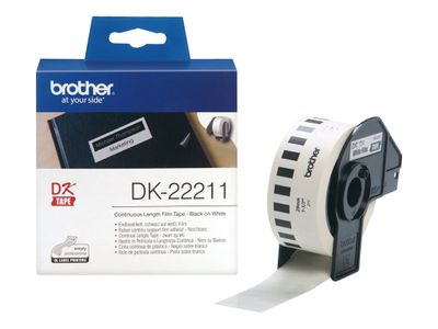 Brother Continuous Labels DK-22211 - 29 mm x 15.24 m - Black on White_thumb