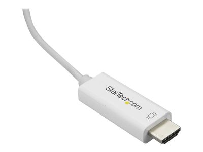 StarTech.com 6ft (2m) USB C to HDMI Cable - 4K 60Hz USB Type C DP Alt Mode to HDMI 2.0 Video Display Adapter Cable - Works w/Thunderbolt 3 (CDP2HD2MWNL) - external video adapter - VL100 - white_2