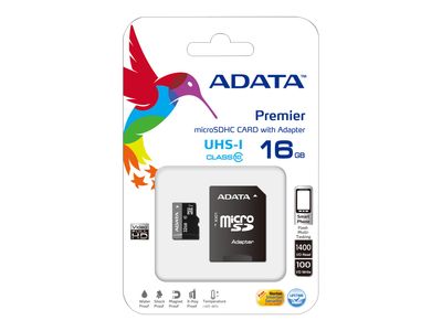 ADATA Premier UHS-I - Flash-Speicherkarte - 16 GB - microSDHC UHS-I_thumb